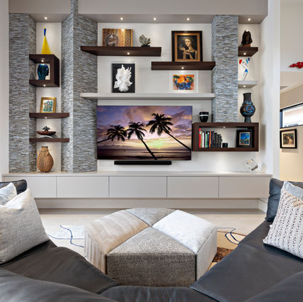 Custom wall unit, Palm Beach County residence, Jupiter FL